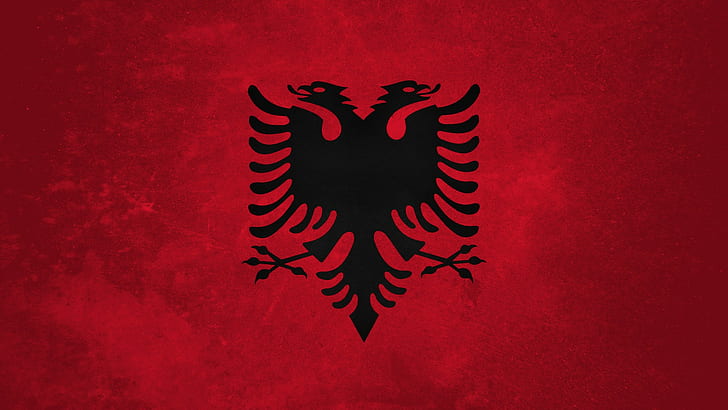 flag, Albania, HD wallpaper