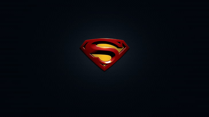Superman, Photoshop, logo, illuminated, red, lighting equipment, HD wallpaper