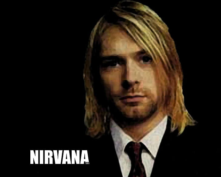 Hd Wallpaper Kurt Cobain Celebrities Singer Star Long Hair Photography Black Background Wallpaper Flare