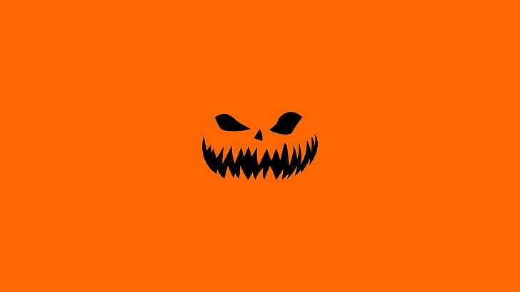 halloween clipart, vector, simple, scars, orange color, studio shot, HD wallpaper