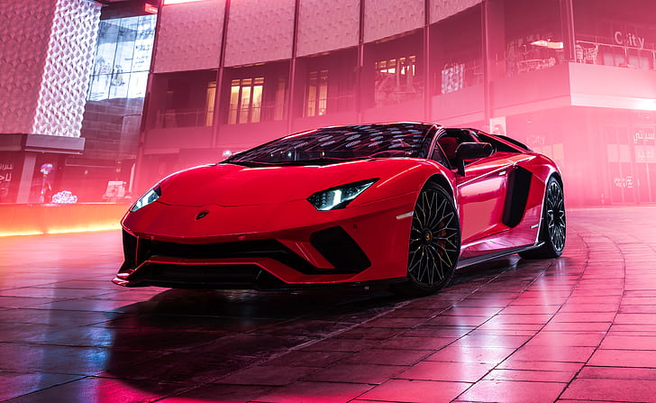 Lamborghini, Lamborghini Aventador S, Car, Red Car, Sport Car, HD wallpaper