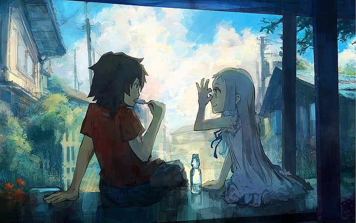 boy and girl anime digital wallpaper, love, Ano Hi Mita Hana no Namae wo Bokutachi wa Mada Shiranai, HD wallpaper