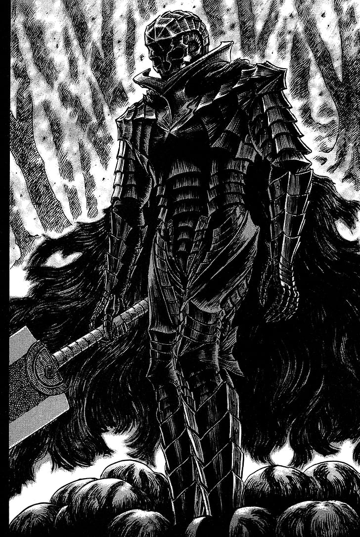 Made a Guts Evolution Phone wallpaper based on the continual evolution of  Miuras art style and Guts own development I know Guts smile is placed  in the wrong time based on the