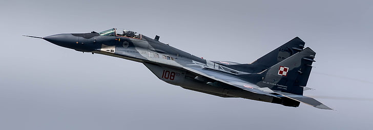 the sky, fighter, the plane, The MiG-29, HD wallpaper