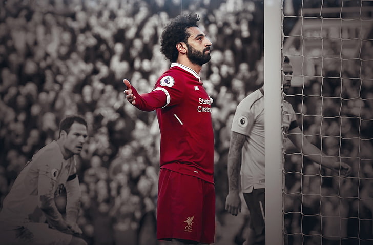 Mohamed Salah - Liverpool, men's red soccer jersey, Sports, Football