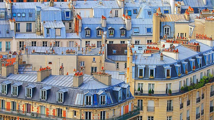 France, Windows, home, the rooftops of Paris