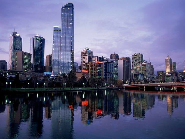 rialto towers, Melbourne, city, cityscape, skyscraper, HD wallpaper