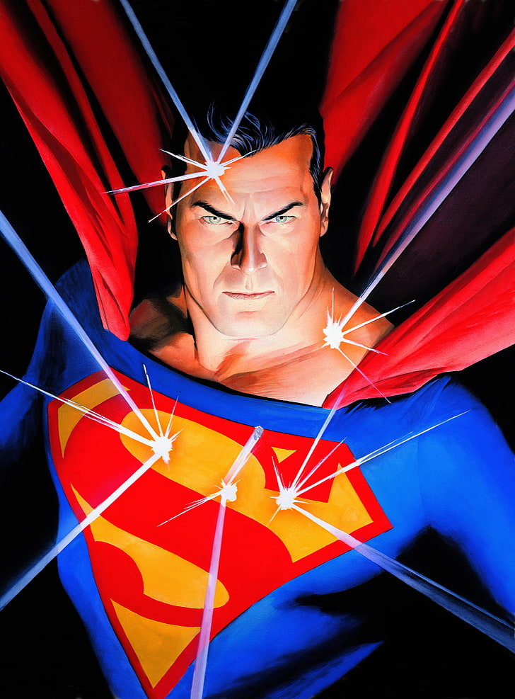 HD wallpaper: Alex Ross, Superman, looking at viewer | Wallpaper Flare
