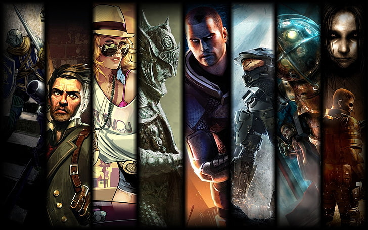 BioShock 2, BioShock Infinite, Dark Souls, F.E.A.R 3, Grand Theft Auto V, HD wallpaper