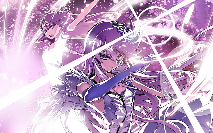 HD wallpaper Anime Girls Magic Power Anime purple haired animated female  photo  Wallpaper Flare