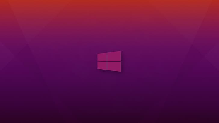 Windows 10, purple background, pink, logo HD wallpaper