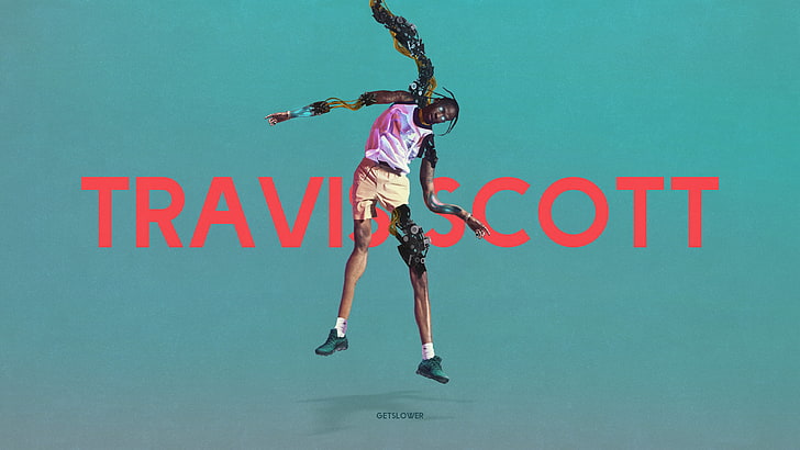 Travis Scott, Kanye West, text, full length, communication, HD wallpaper