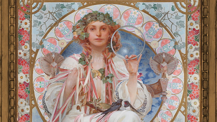Traditional Artwork Alphonse Mucha Artwork Art Nouveau Fantasy Art Hd   Preview 