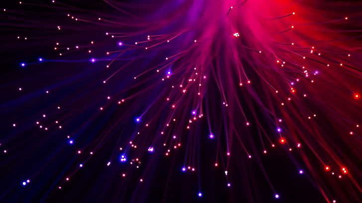 fiber optic lights, Optic fiber, night, illuminated, abstract, HD wallpaper