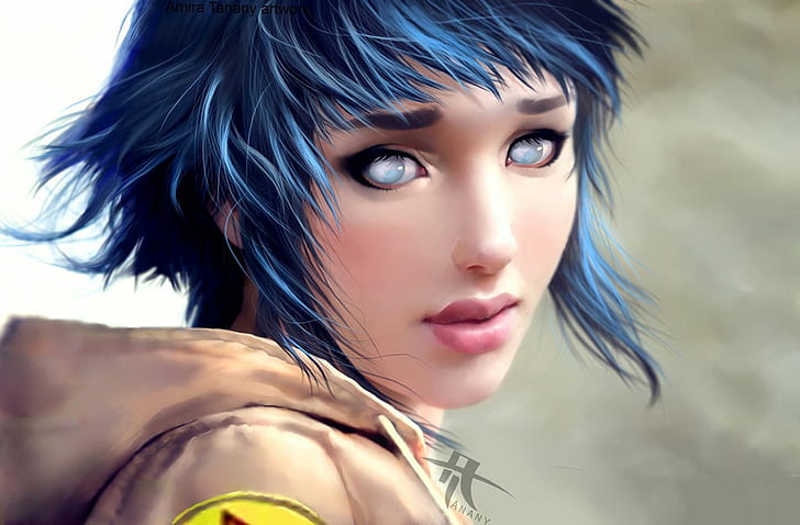 Hd Wallpaper Anime Blue Character Eyes Face Fantasy Girl Hair Hinata Wallpaper Flare