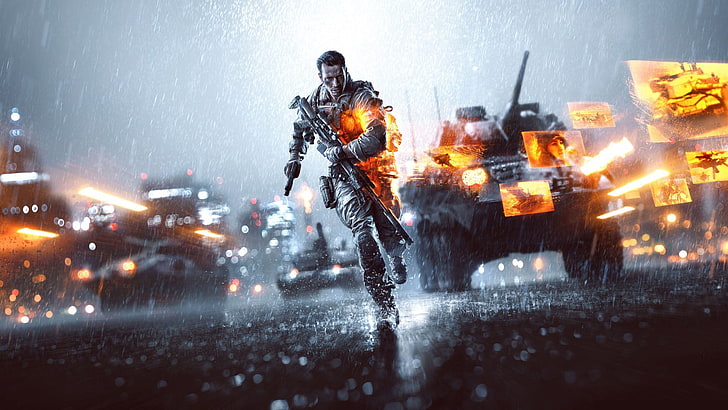 men's top, Battlefield 4, Electronic Arts, government, warning sign, HD wallpaper