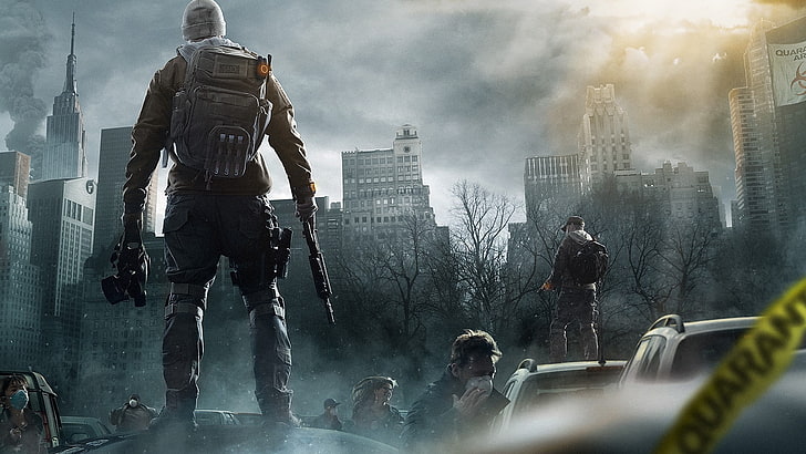 character holding rifle game application screenshot, Tom Clancy's The Division