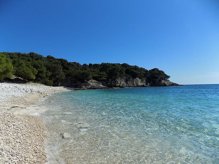 beach, nature, sea, Croatia, HD wallpaper