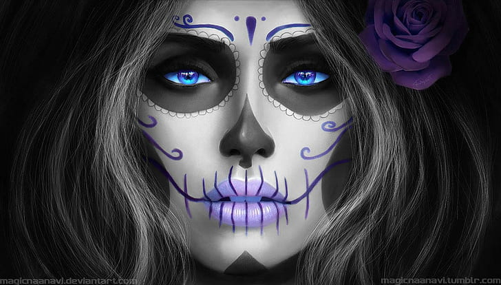 skull face paint tumblr
