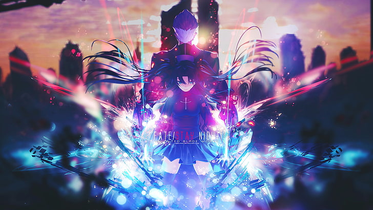 Fate Stay Rin Tohsaka digital wallpaper, Fate Series, Fate/Stay Night: Unlimited Blade Works
