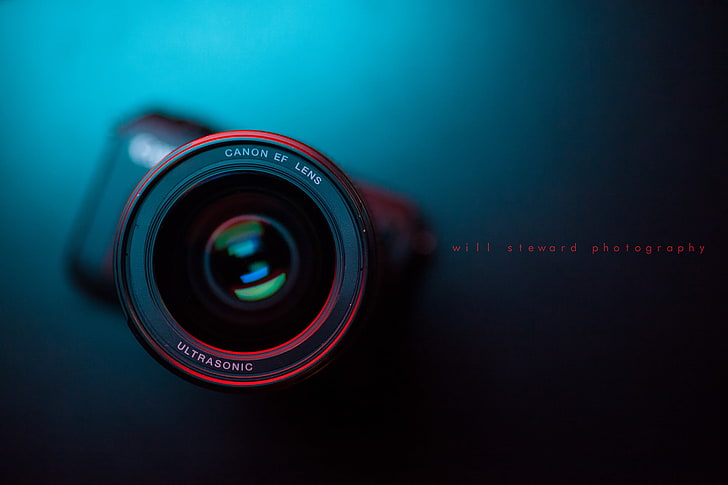 black Canon lens, photo, the camera, camera - Photographic Equipment, HD wallpaper