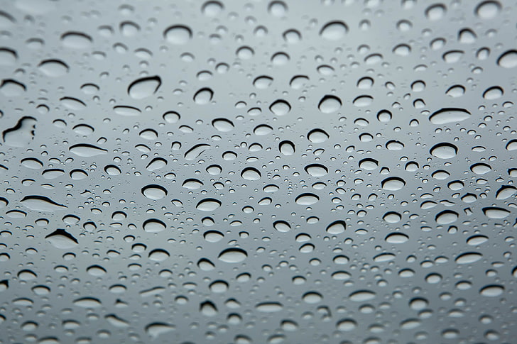 drops, glass, close-up, surface, moisture, wet, full frame, HD wallpaper