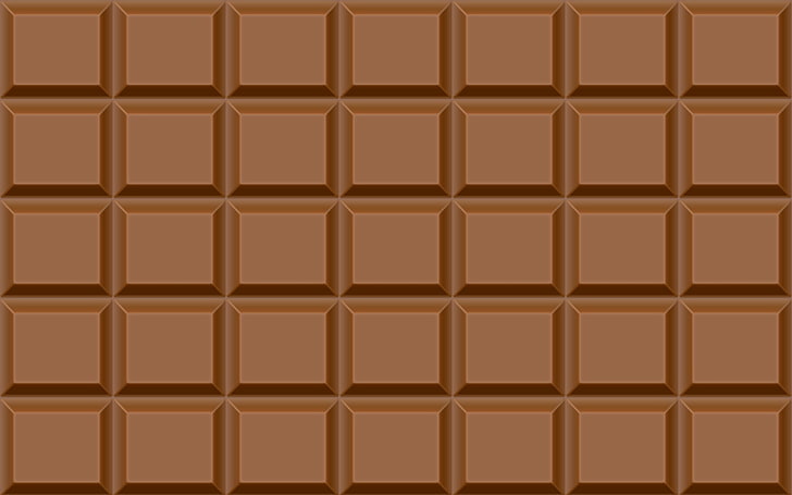 brown chocolate bar, texture, tiles, shape, smooth, dessert, backgrounds, HD wallpaper