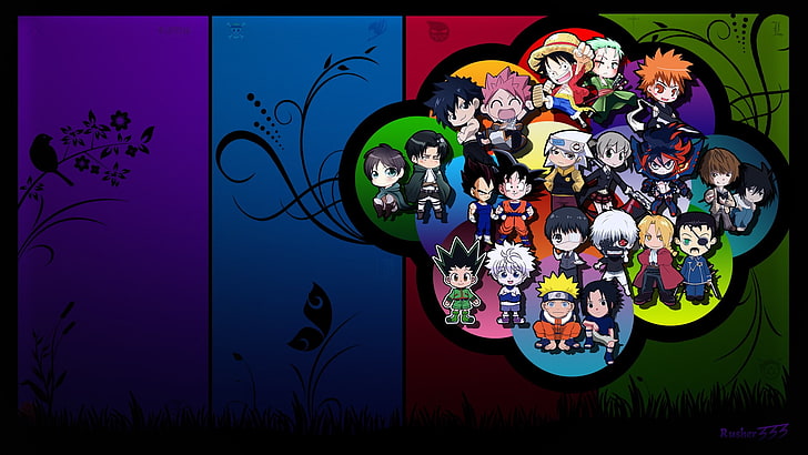 Son Goku, Dragneel Natsu, Gon css, Maka Albarn, Matoi Ryuuko, HD wallpaper