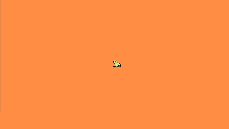 frog, minimalism, orange, HD wallpaper