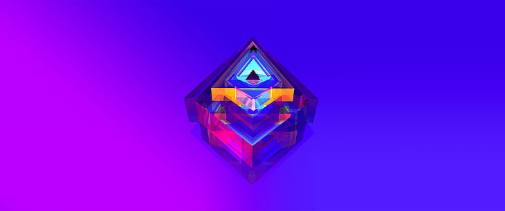 Justin Maller, abstract, Facets, blue, colored background, creativity