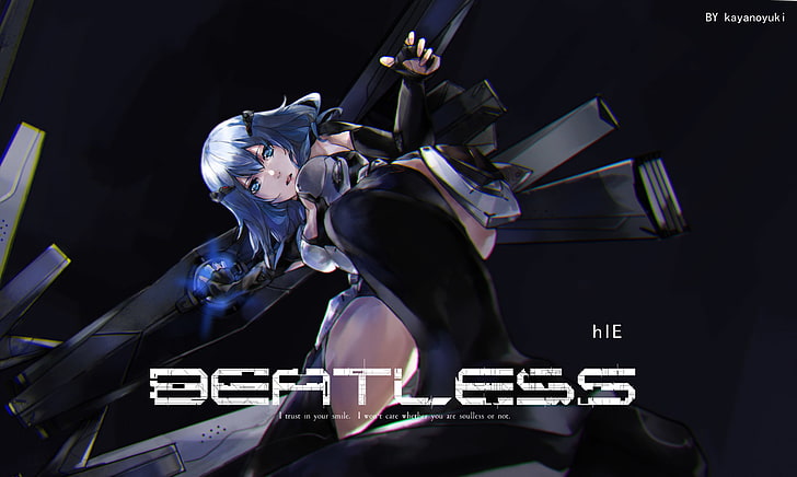 Beatless, anime girls, Type-005 Lacia, blue hair, people, arts culture and entertainment