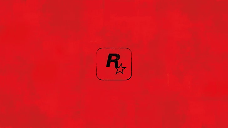 grand theft auto v rockstar games logo red, communication, sign, HD wallpaper