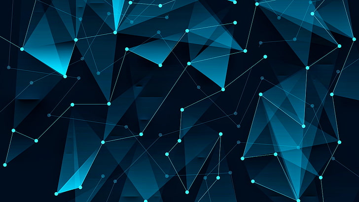 geometric digital wallpaper, geometry