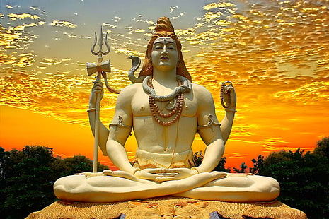 HD wallpaper: Lord Shiva And Sunset Sky, Lord Shiva statue, God, scenery,  sculpture | Wallpaper Flare