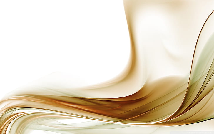 Abstract, Gold, Lines, Bright, Digital Art, White Background, HD wallpaper