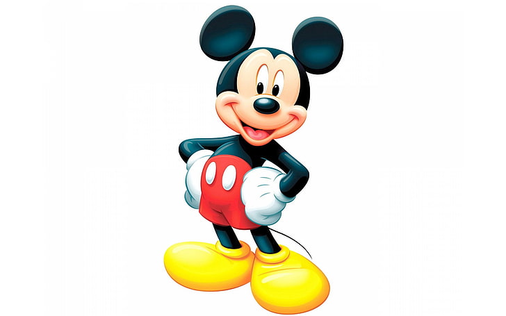 Mickey Mouse digital wallpaper, Disney, cut out, white background, HD wallpaper