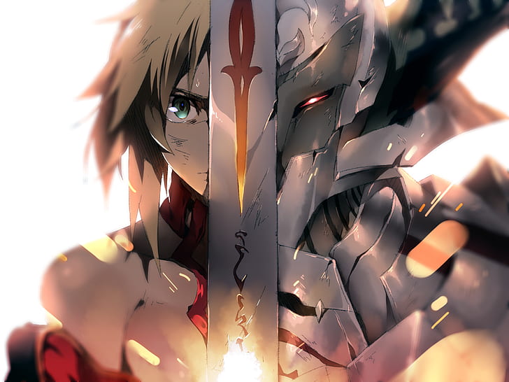Fate Series, Fate/Apocrypha, Mordred (Fate/Apocrypha), Saber (Fate Series), HD wallpaper
