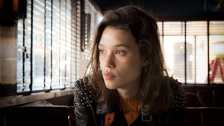 women, Astrid Berges-Frisbey, leather, leather clothing, leather jackets