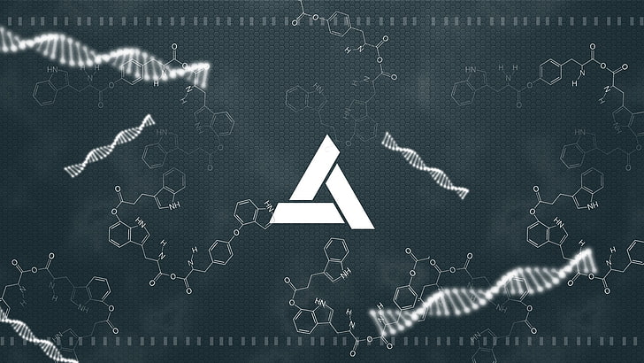 Assassin's Creed logo wallpaper, chemistry, digital art, video games