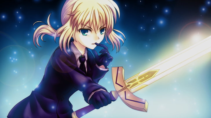 320x480px | free download | HD wallpaper: fatestay night suit saber ...