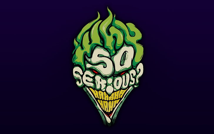 So Serious? illustration, Joker, typography, studio shot, creativity, HD wallpaper