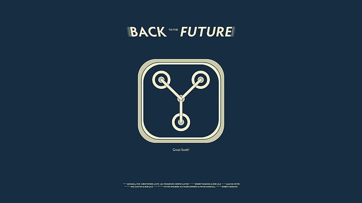 Back to the Future logo, movies, artwork, communication, symbol, HD wallpaper
