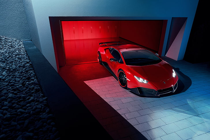 red Lamborghini Aventador J coupe, Novitec Torado, Huracan, hurakan, HD wallpaper