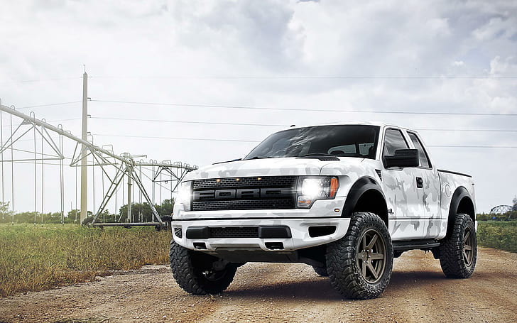 Hd Wallpaper Arctic Camo Ford Raptor White Ford Extended Cab Pickup Truck Wallpaper Flare