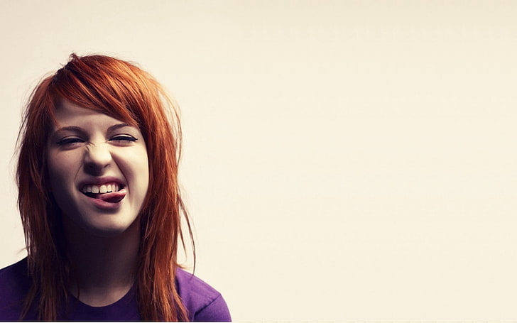 Ellie Williams, paramore, tongue, girl, red, hair, women, people