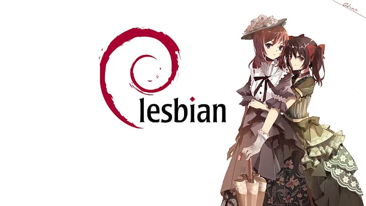 Linux, lesbians, anime, Debian, Love Live!, Love Live Series
