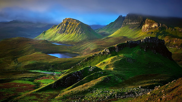 HD wallpaper: Scotland, nature, lake, UK, clouds, hills, grass, landscape |  Wallpaper Flare