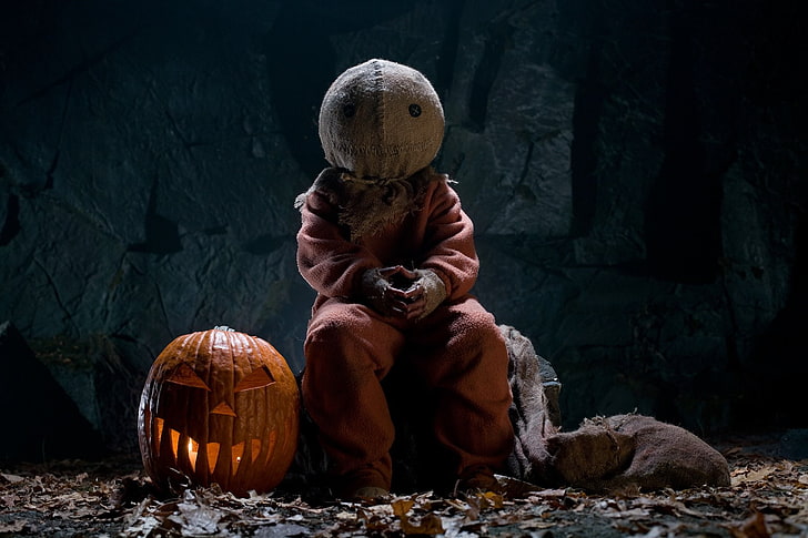dark, film, halloween, horror, movie, pumpkin, thriller, treat, HD wallpaper