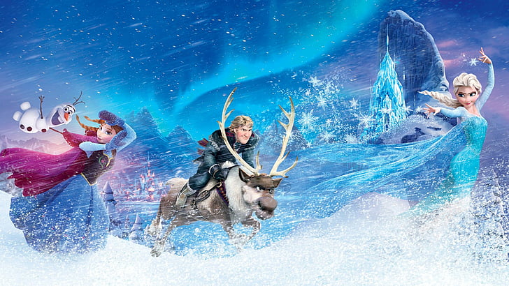 Movie, Frozen, Anna (Frozen), Elsa (Frozen), Kristoff (Frozen), HD wallpaper