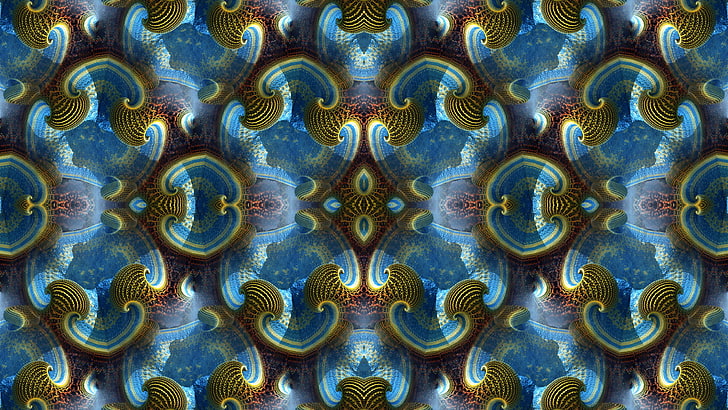 abstract, pattern, symmetry, fractal, full frame, art and craft, HD wallpaper
